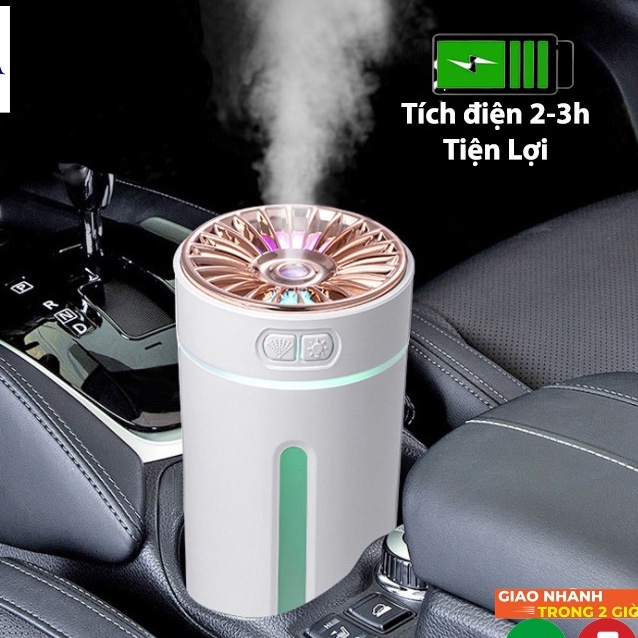 (hàng không dây USB Aroma) Máy Xông Tinh Dầu đèn led khử mùi xe hơi Humidifier ô tô và bàn làm việc tiện lợi