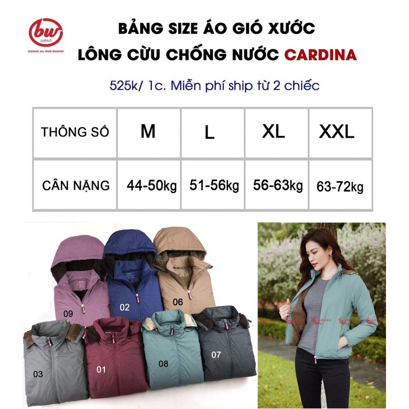 áo khoác gió xước CDN cho nữ