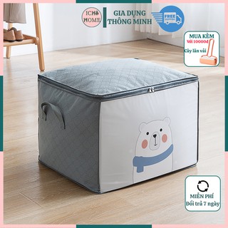Hộp Vải Đựng Chăn Gối, Quần Áo Túi Lưu Trữ Quần Áo Lưu Trữ Được Khối Lượng Lớn R42xD50xC39cm [ Có Quà Tặng Kèm]