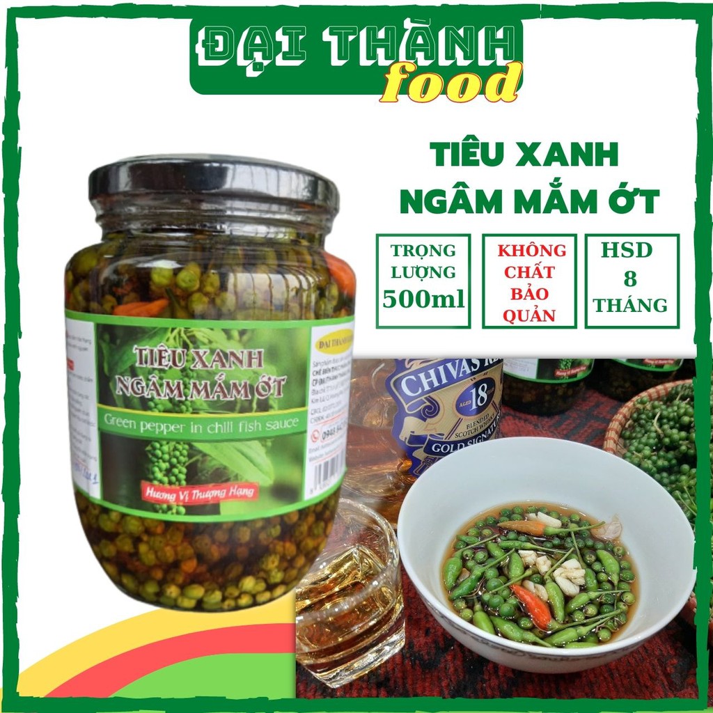 Hạt tiêu xanh ngâm mắm ớt Xiêm, uy tín tại Hà Nội