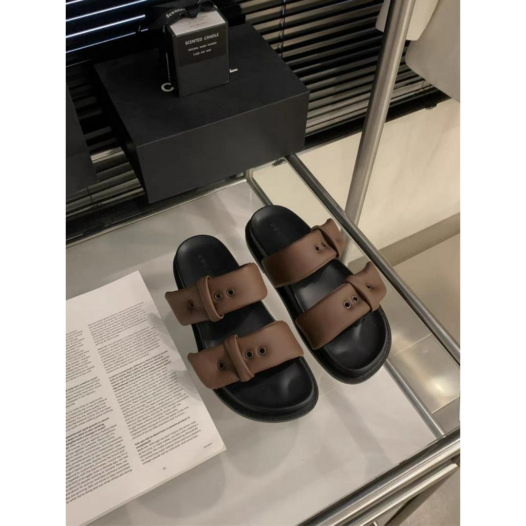 Dép lê hai quai ngang chất liệu da PU hàng quảng châu loại một