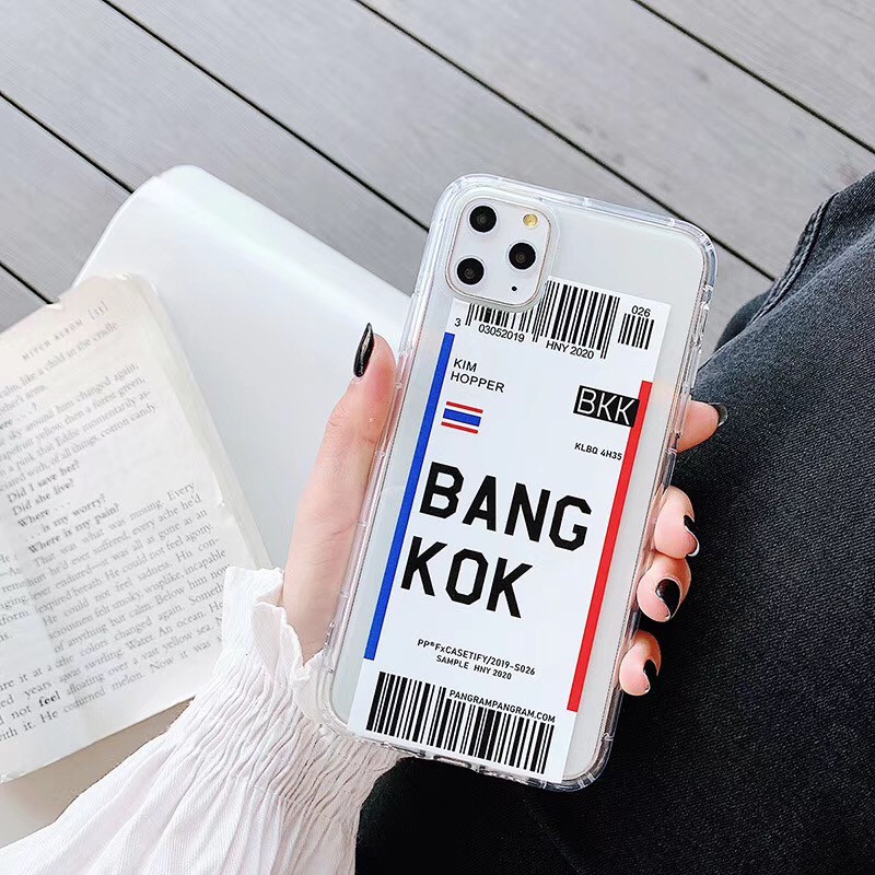 Ốp điện thoại trong suốt họa tiết chữ Moscow/Madrid/Bandgkok dành cho IPhone11 11Pro 11Promax 6s 7Plus 8 8+ X Xsmax | BigBuy360 - bigbuy360.vn