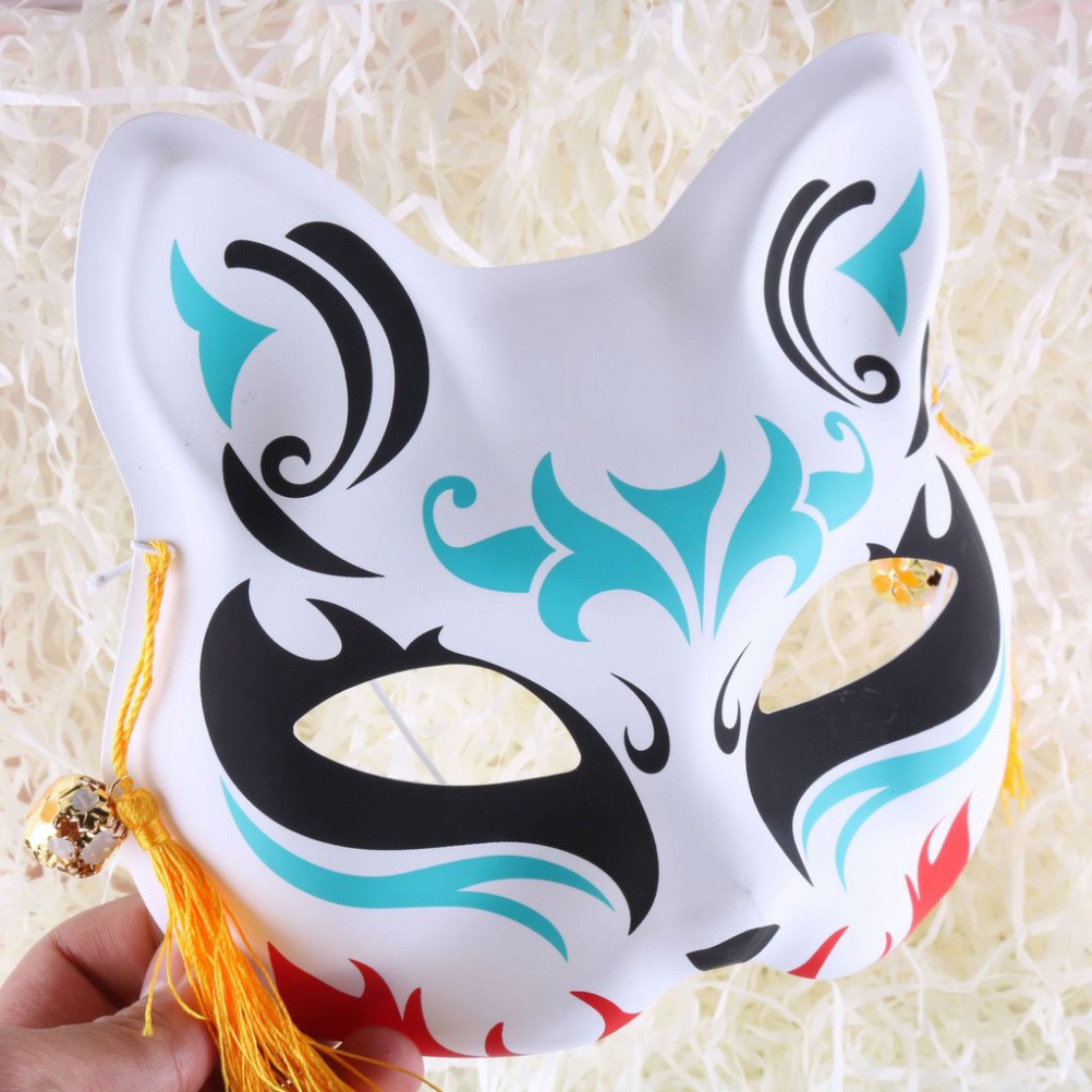 (Mask fox_cosplay) Mặt nạ hoá trang mèo vẽ Mặt Nạ Mèo Thần Tài Mặt Nạ Cáo