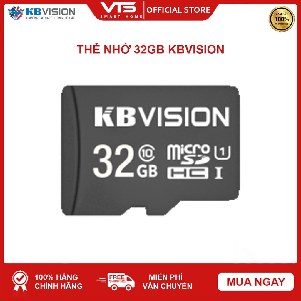 Thẻ nhớ KBVISION 32GB MicroSD Ultra Class 10, 32GB | 64GB | 128GB Chuyên dụng cho Camera - VTS Store