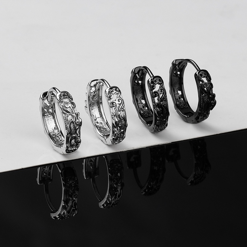 Khuyên Tai Hình Tỳ Hưu Bằng Thép Không Gỉ Phong Cách Punk Hiphop Thời Trang Cho Nam Và Nữ