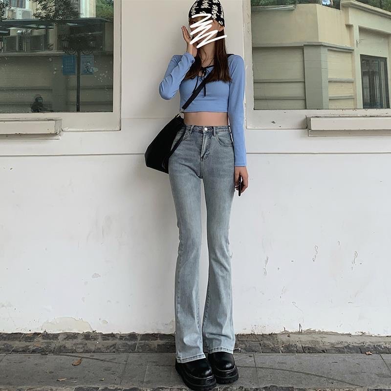 [ORDER] QUẦN JEANS ỐNG LOE PHONG CÁCH HÀN QUỐC DÀNH CHO NỮ (CÓ ẢNH THẬT Ở CUỐI)