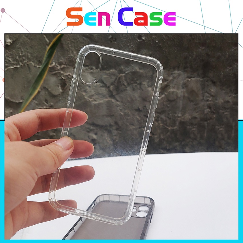 Ốp Lưng Silicon Chống Sock Với 2 Màu Đen Trắng Cho Điện Thoại Iphone 6/6s/7/8plus/ X/Xs/max Ốp Bảo Lưng IP Bảo Vệ Camera