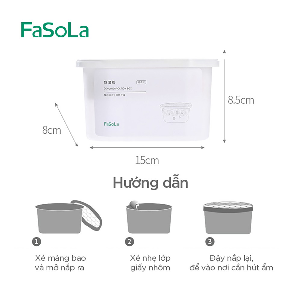 Hộp hút ẩm chống mốc, khử mùi hương hoa (3 hộp) [FASOLA] FSLJY-118