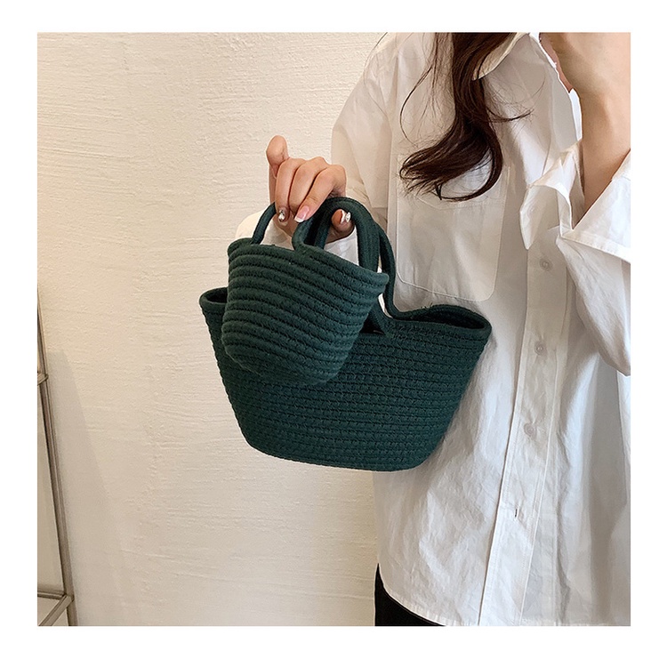 Túi cói JASMIN NOIR thiết kế màu trơn đơn giản thời trang cho nữ