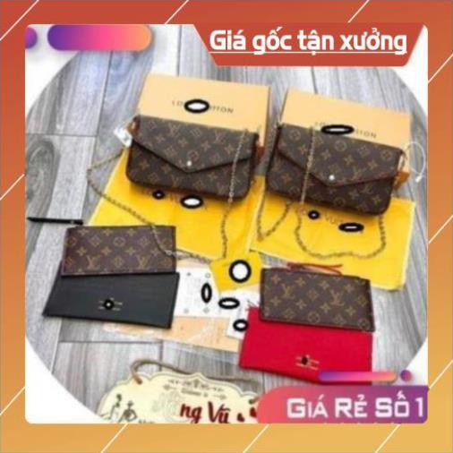 [Hàng Chính Hãng-FULL bill BOX ]Set 3 túi xách lv bì thư,FREESHIP, kèm ảnh thật