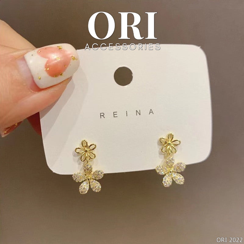 Bông tai nữ Basic Flower tinh tế ORI ACCESSORIES B322 HUY