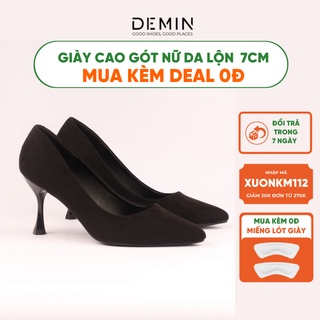 Giày Cao Gót Nữ 8P DEMIN chất liệu da lộn êm mềm kiểu dáng trẻ trung cá tính - DCG119