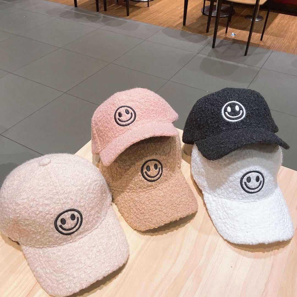 Mũ Lưỡi Trai WMES15H Hình Mặt Cười Phong Cách Hip Hop Đơn Giản Thời Trang Thu Đông