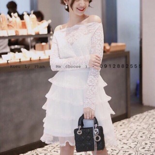 Váy ren tầng cao câp