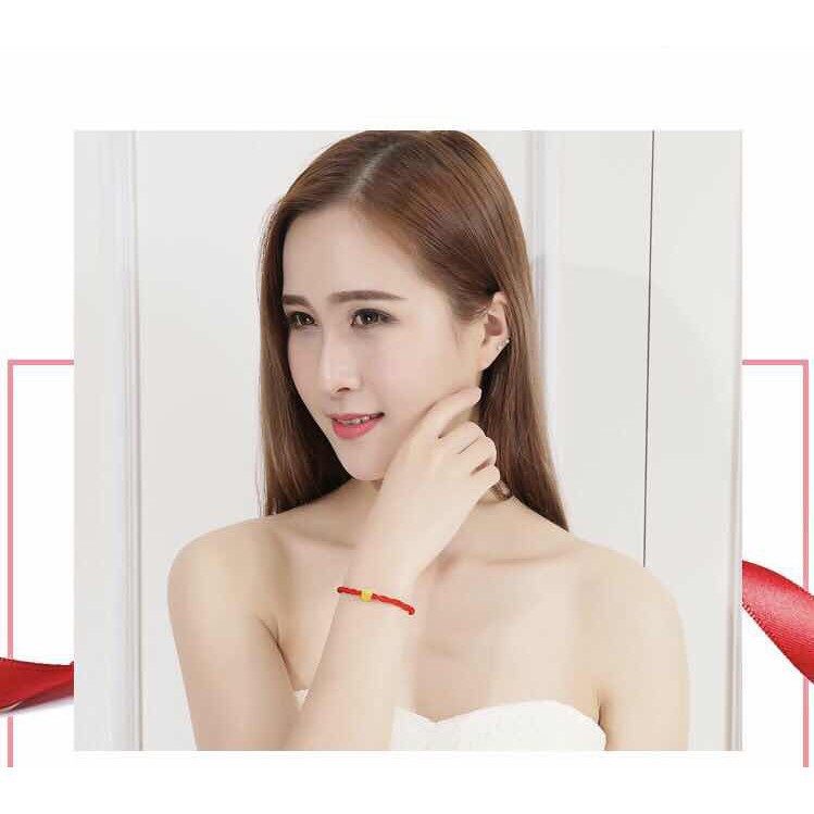 vòng tay chỉ đỏ may mắn.(1 hạt)