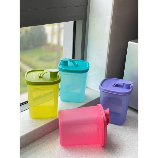 Bình đựng nước Tupperware Slim Line 350ml va 1L có chia vạch, ly đựng nước, kín khí ,kín nước