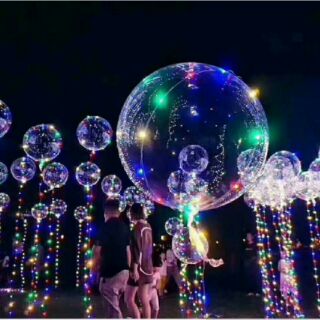 Bong bóng galaxy trong suốt đèn led
