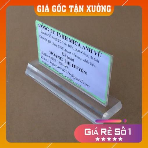 [Giá Gốc Tận Xưởng] Kệ chức danh biển tên mica để bàn 15x8cm