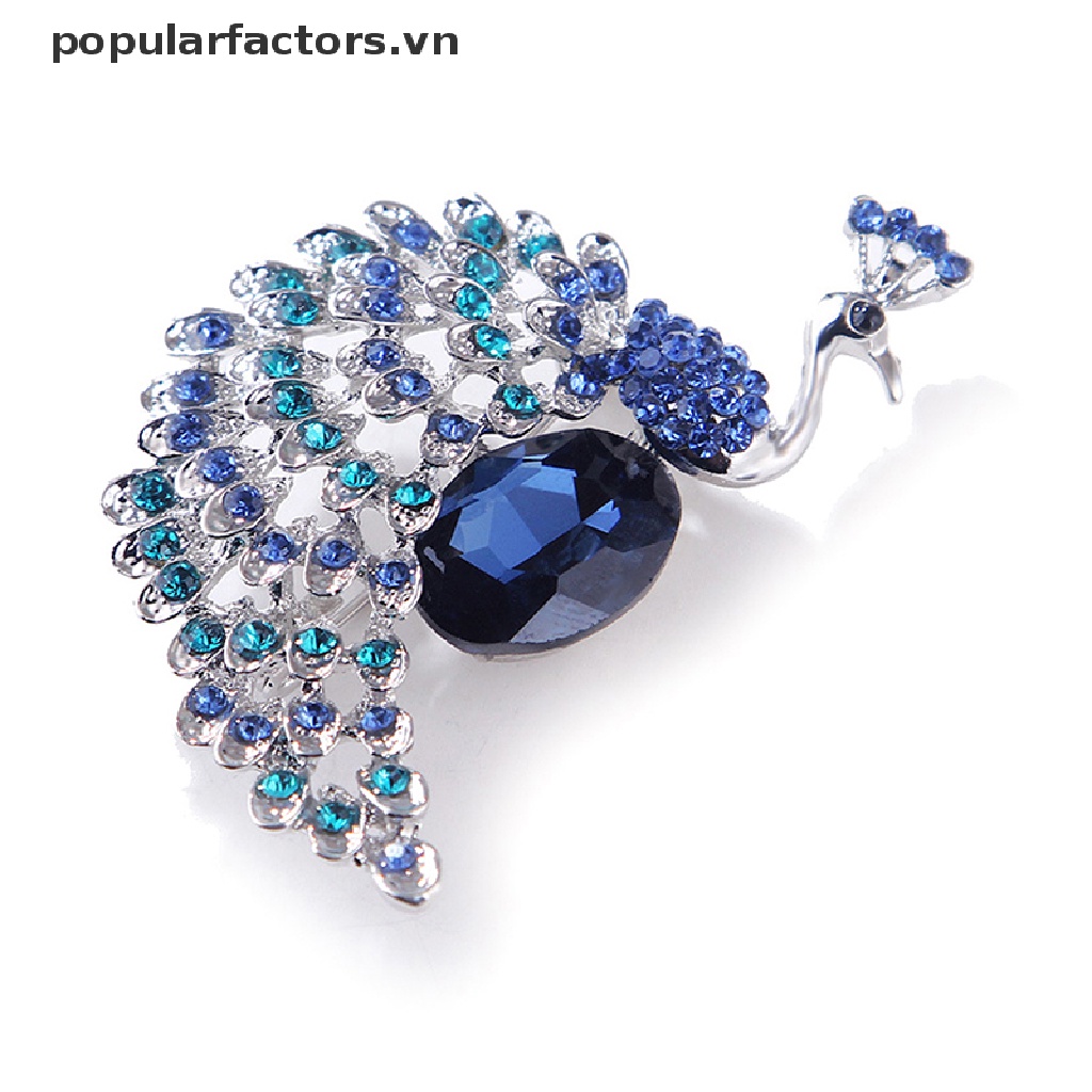 Ghim cài áo hình công đính đá nhân tạo lấp lánh thời trang