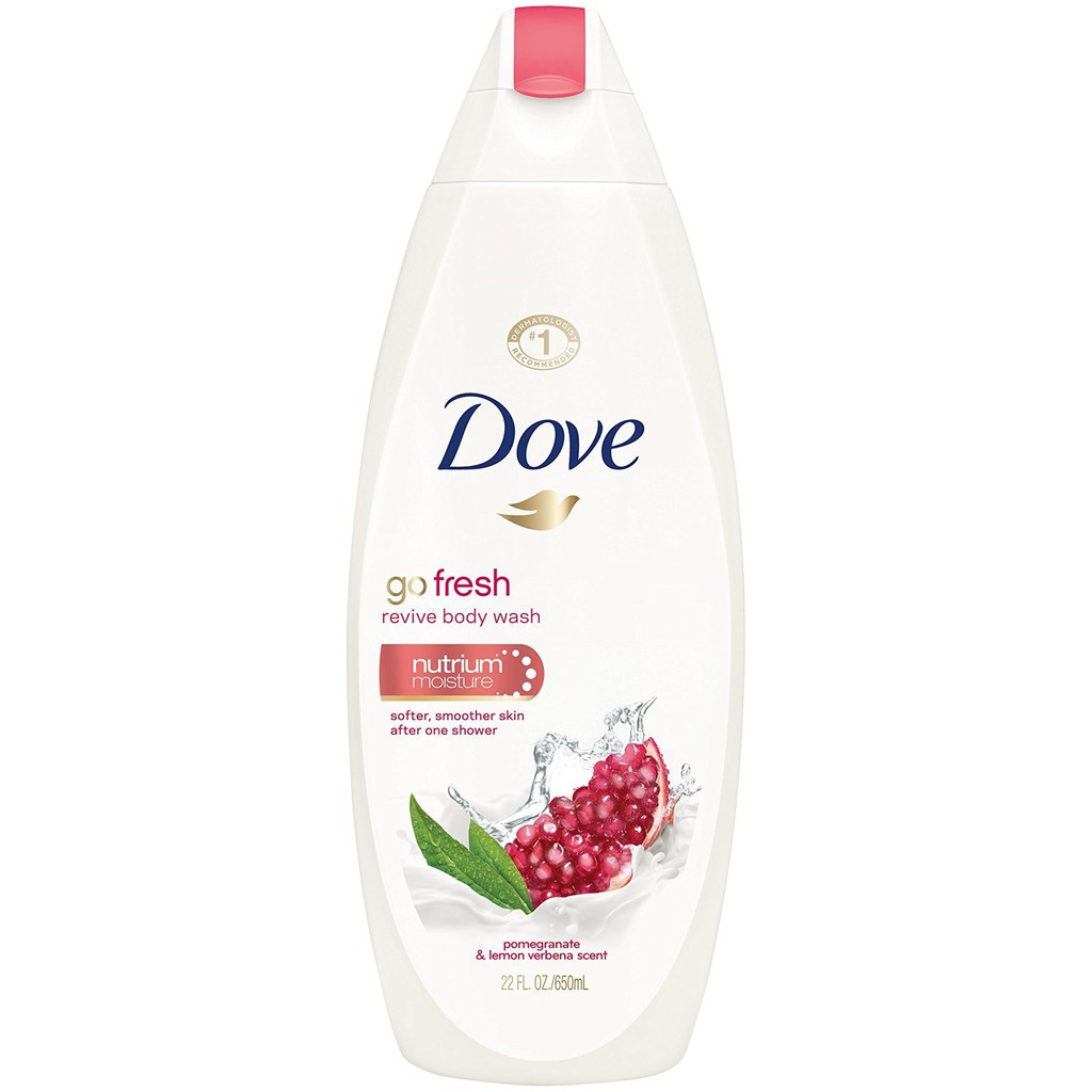 Sữa tắm dưỡng ẩm da Dove go fresh Body Wash Pomegranate and Lemon Verbena 650ml (Mỹ)