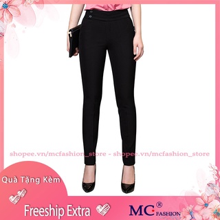 [Tặng Quà 25K] Quần Tây Nữ Lưng Cao Mc Fashion, Kiểu Công Sở, Ống Đứng Đẹp, Màu Đen Q0285, Xanh Tím Than