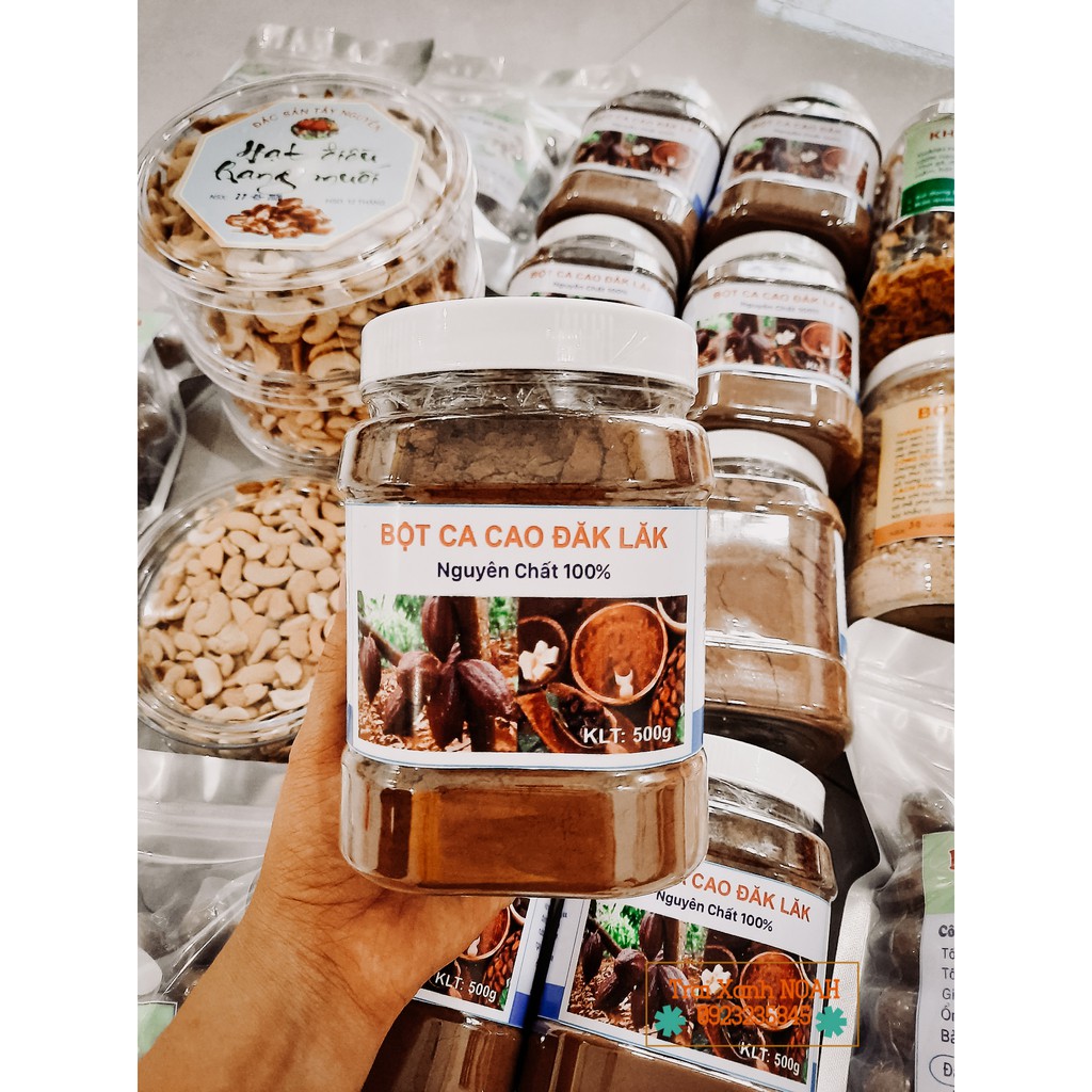 Bột CACAO Nguyên chất từ thiên nhiên không pha phụ gia Daklak Organic | Ca cao daklak 500 gram | VSATTP