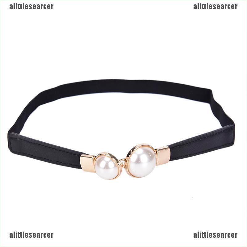 Thắt Lưng Co Giãn Đính Ngọc Trai Thời Trang Dành Cho Nữ