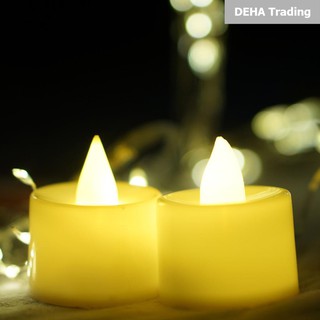 Nến điện tử trang trí sinh nhật flameless màu vàng ấm (tặng kèm cả pin)
