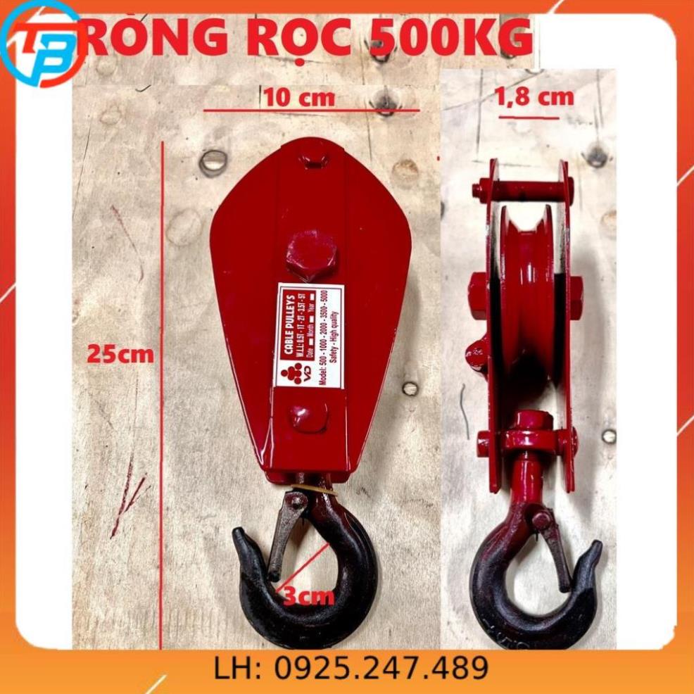 Ròng Rọc Pully 500 kg CÁP THÉP Thái Bình VinàN