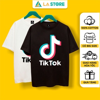 Áo Thun Unisex Cotton Logo Mạng Xã Hội Form Rộng Tay Lỡ Nam Nữ Có Big Size | LẠ STORE
