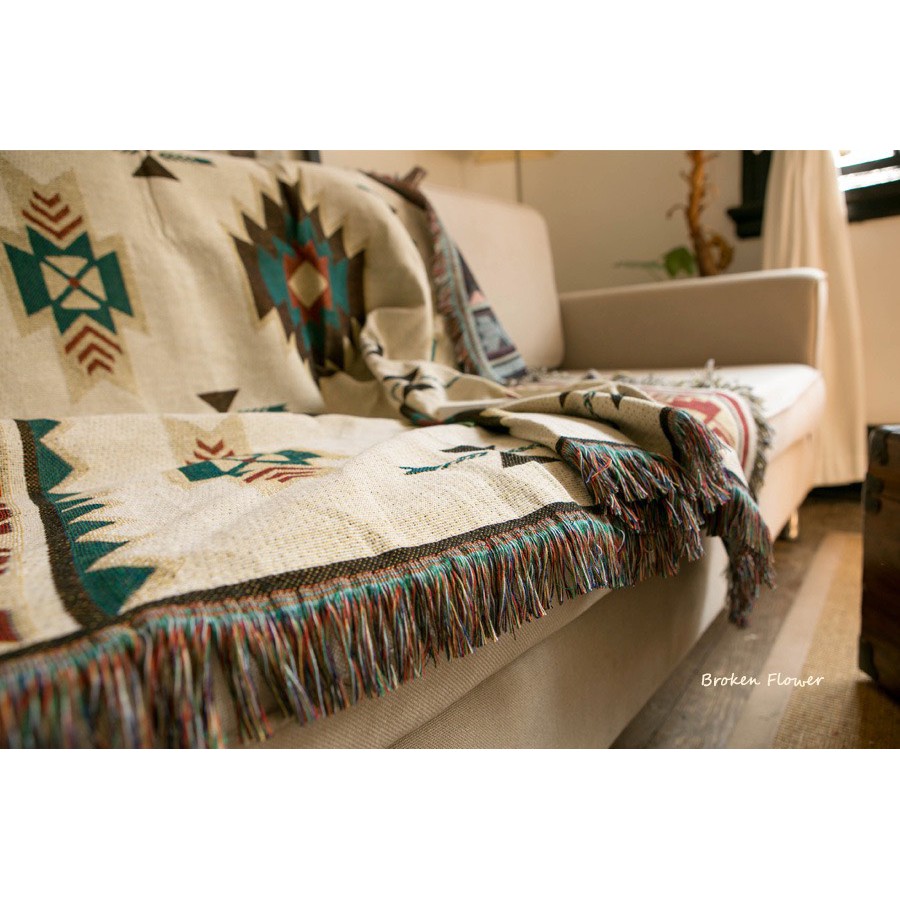 Khăn phủ sofa ❤️FREESHIP❤️ thảm trải sàn decor 2 mặt 2 màu