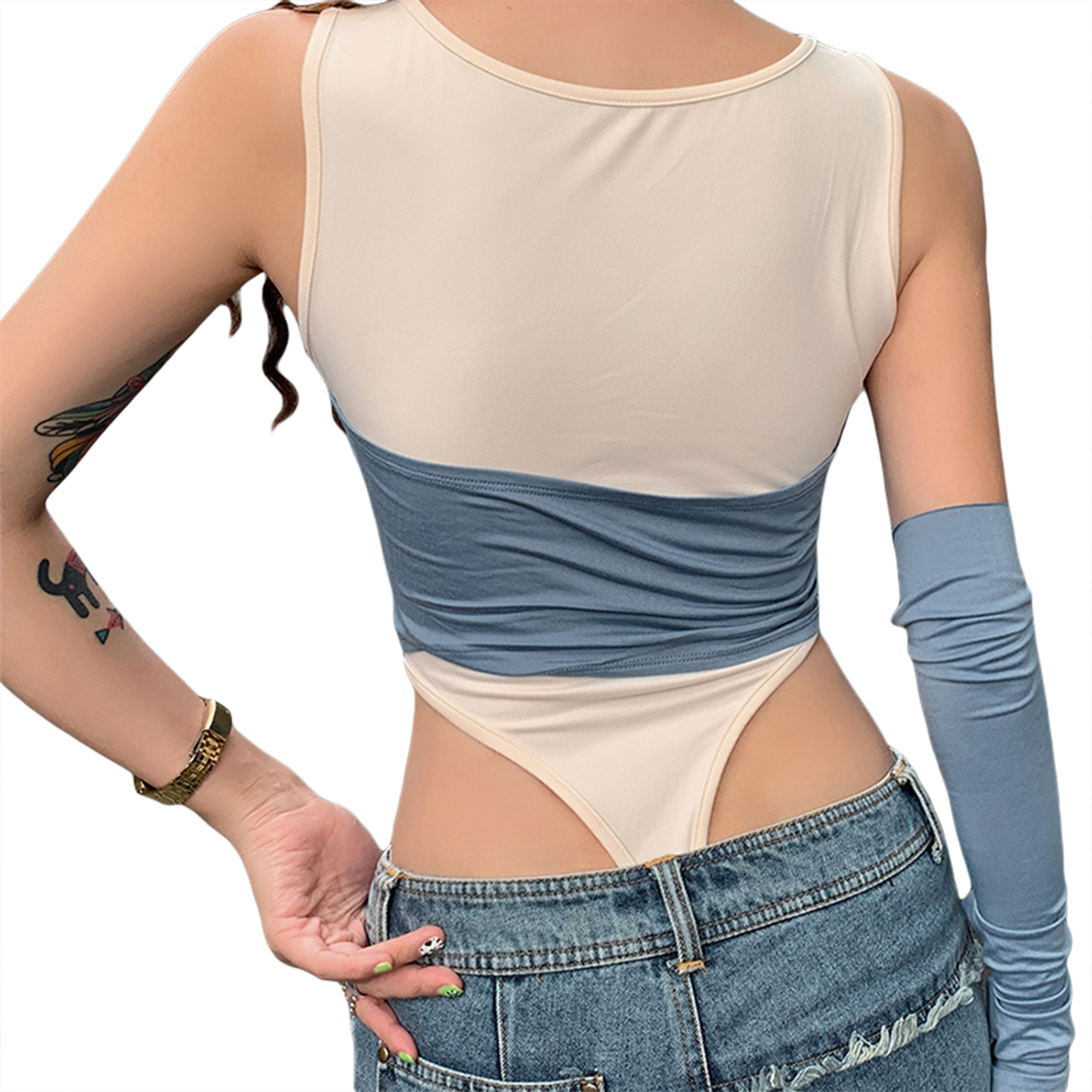 Set Áo Liền Quần Không Tay Cổ Tròn Thời Trang Cho Nữ | BigBuy360 - bigbuy360.vn