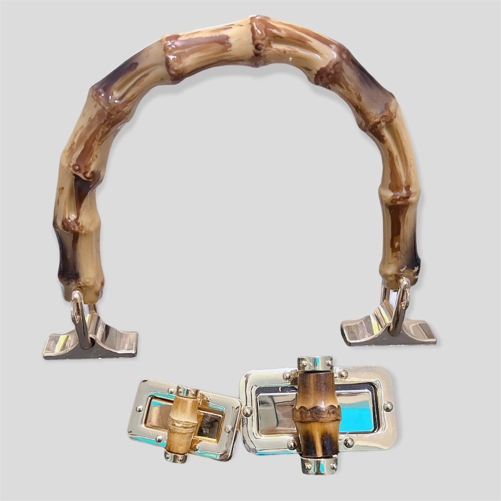 Q13 - Quai cầm túi xách, Quai nhựa đúc giả trúc