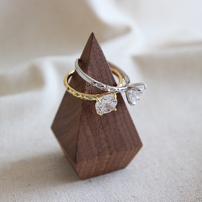 Nhẫn bạc 925 free size Lux ring lấp lánh xinh xắn Dế Bạc - N5092