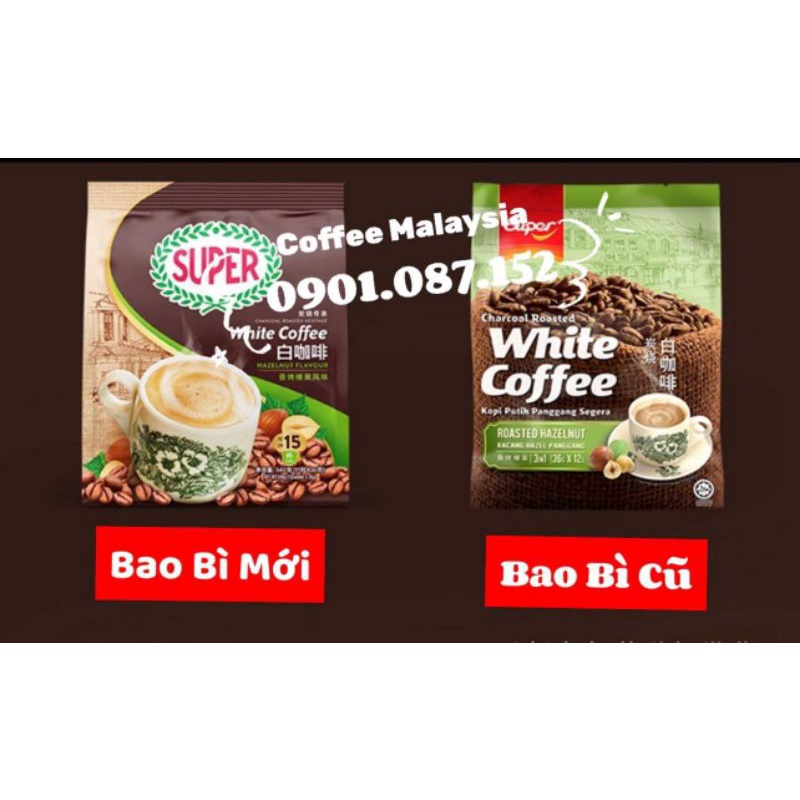 White Coffee Super Hazelnut - Cafe trắng vị hạt phỉ