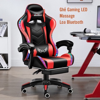 Ghế Gaming, Ghế Chơi Game -  Có Đèn Led, Loa Bluetooth, Massage 7 Điểm, Ngả Lưng Duỗi Chân Đa Năng