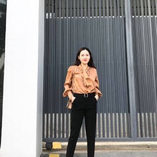 [Ảnh thật 100%]Quần Baggy nữ đai vuông
