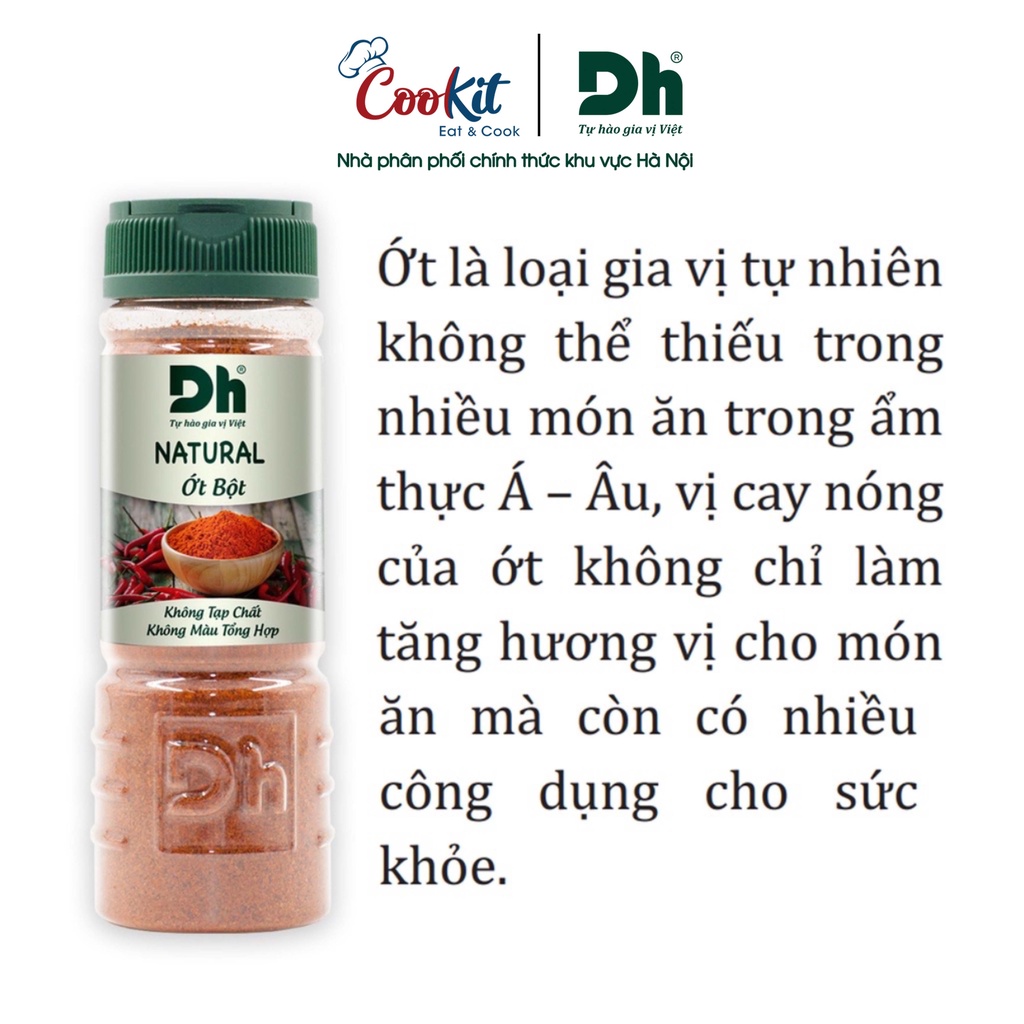 Bột ớt Natural Dh Foods gia vị ướp, nêm thực phẩm 30gr/ 60gr