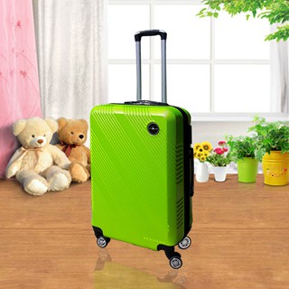 Vali kéo du lich thời trang họa tiết vân sọc xéo, logo nổi bật trẻ trung size 28 inch VL366-28