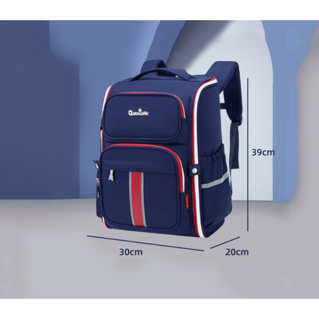 Ba lô học sinh cấp 1&amp;2 siêu nhẹ chống gù chống nước cao cấp phong cách châu âu