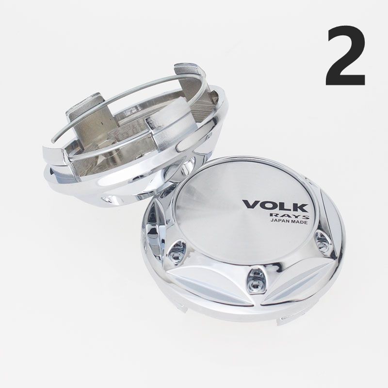 Bộ 4 nắp chụp mâm bánh xe hơi họa tiết volk / rays 2020 kích thước 68mm