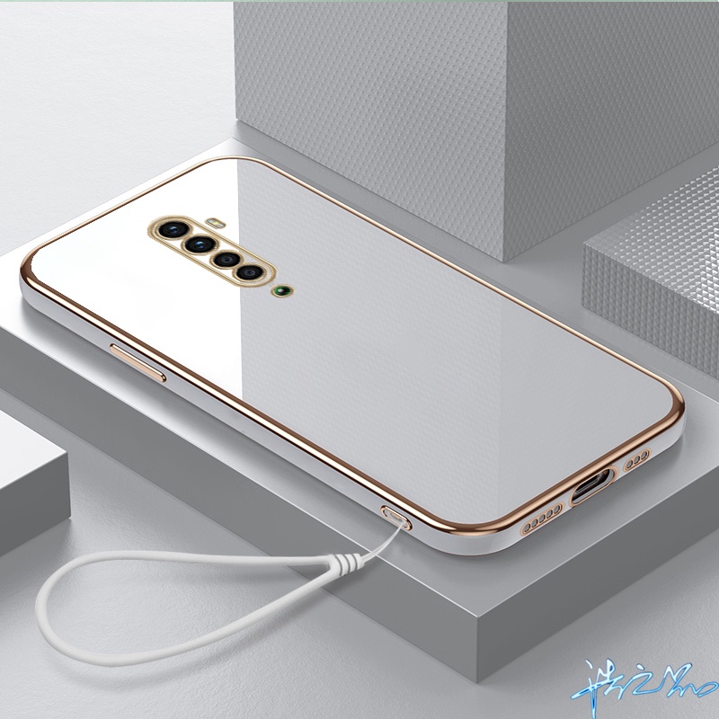 Ốp Điện Thoại Viền Dẻo Bề Mặt Mịn Kèm Dây Đeo Sang Trọng Cho Oppo Reno 7Z Case 6Z 5 2F 2 2Z 4 3