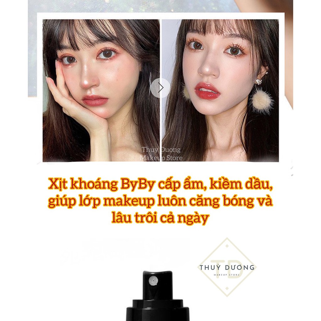 Xịt khoáng khóa lớp make up Byby Galaxy Quicksand Makeup Spray ánh nhũ giữ lớp trang điểm lâu trôi và cấp ẩm cho làn da | BigBuy360 - bigbuy360.vn