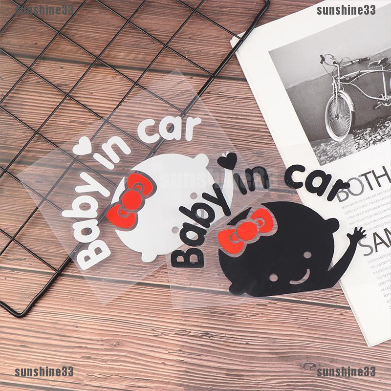 1 Sticker Dán Xe Hơi Hình Em Bé