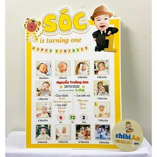 Phụ kiện trang trí sinh nhật cho bé đẹp rẻ - Mẫu bảng thành tích để bàn