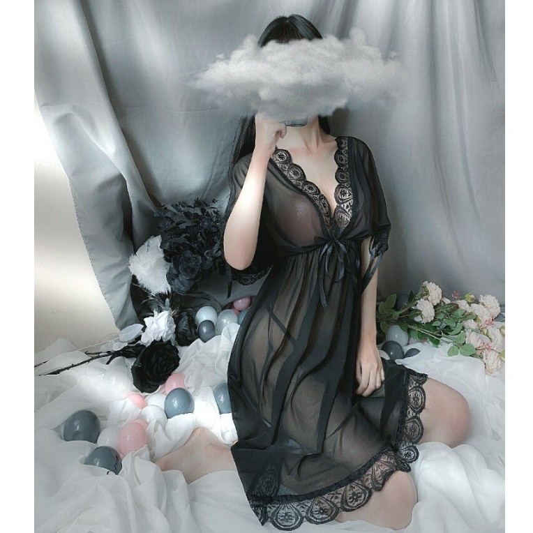 [Che tên] Váy ngủ phối ren sexy gợi cảm chất vải mềm mịn siêu tôn dáng
