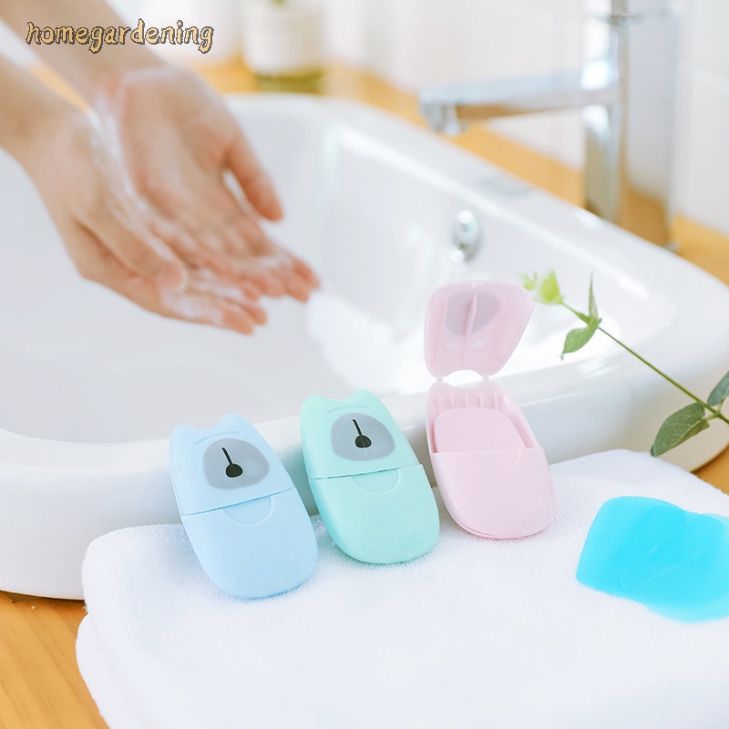 [Hàng mới về] Set 50 tờ xà phòng giấy bỏ túi dùng một lần tiện lợi khi đi du lịch