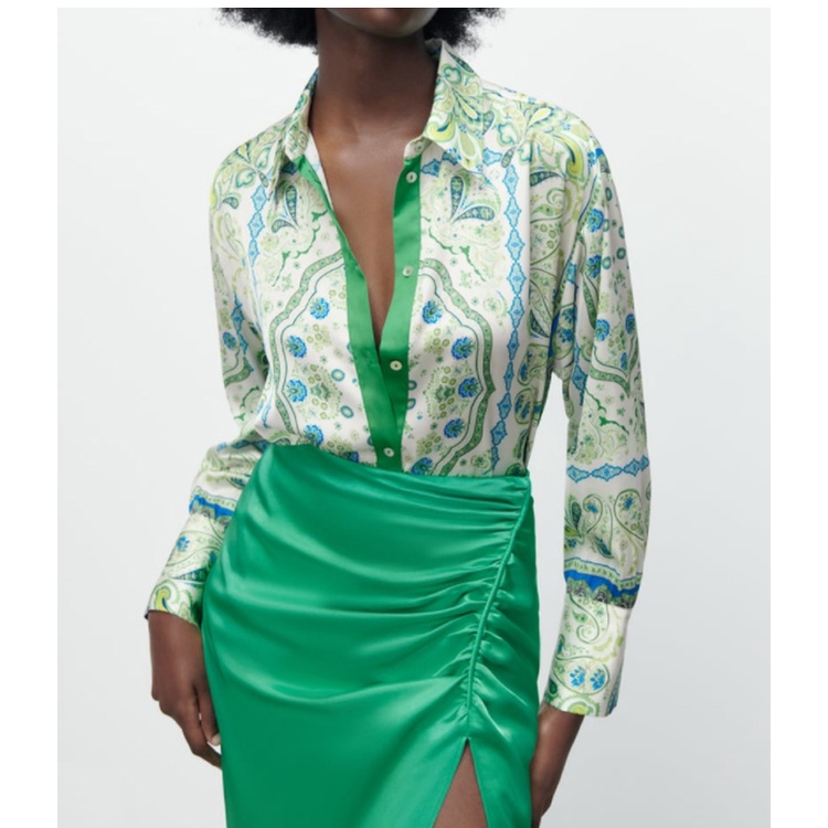 Zara Áo Sơ Mi Tay Dài In Họa Tiết Thời Trang Mùa Hè Dành Cho Nữ 22 7516252