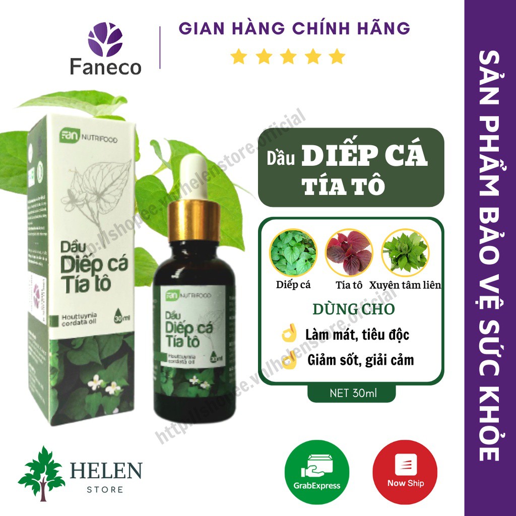 dầu diếp cá tía tô faneco 30ml Dầu Diếp Cá & Tía Tô FanNutrifood