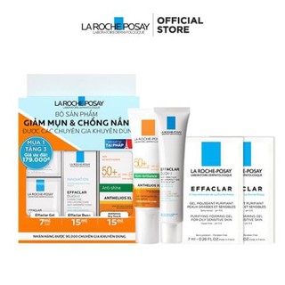 Bộ sản phẩm chống nắng và giảm mụn toàn diện La Roche Posay .